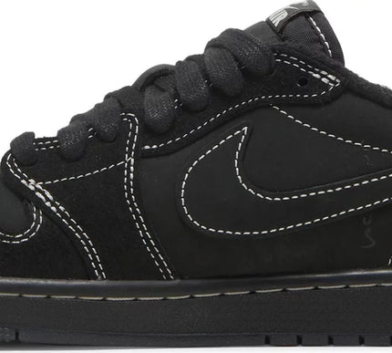 Nike Mens Travis Scott x Air Jordan 1 Low OG SP Sneakers - 'Black Phantom'