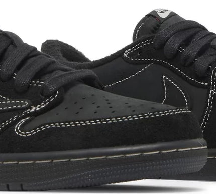 Nike Mens Travis Scott x Air Jordan 1 Low OG SP Sneakers - 'Black Phantom'