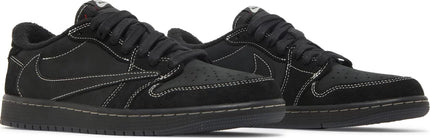 Nike Mens Travis Scott x Air Jordan 1 Low OG SP Sneakers - 'Black Phantom'