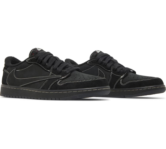 Nike Mens Travis Scott x Air Jordan 1 Low OG SP Sneakers - 'Black Phantom'