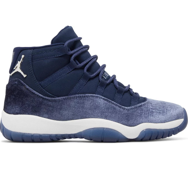 Nike Womens Air Jordan 11 Retro Sneakers - 'Midnight Navy Velvet'