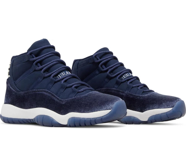 Nike Womens Air Jordan 11 Retro Sneakers - 'Midnight Navy Velvet'