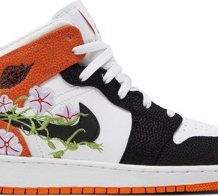 Nike Grade School Womens Air Jordan 1 Mid Sneakers - 'Floral'
