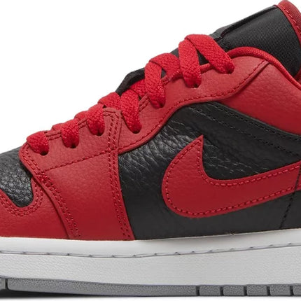 Nike Womens Air Jordan 1 Low SE Sneakers - 'Split - Gym Red Cement Grey'