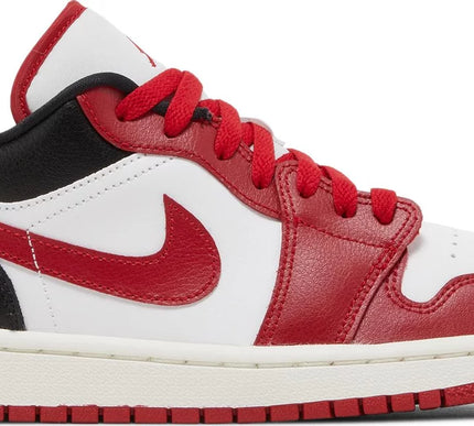 Nike Womens Air Jordan 1 Low Sneakers - 'White Gym Red'