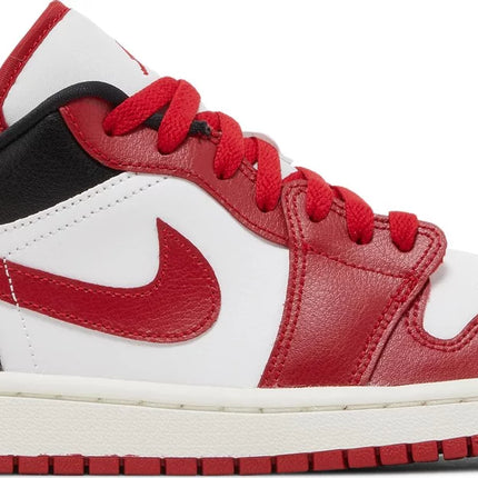 Nike Womens Air Jordan 1 Low Sneakers - 'White Gym Red'