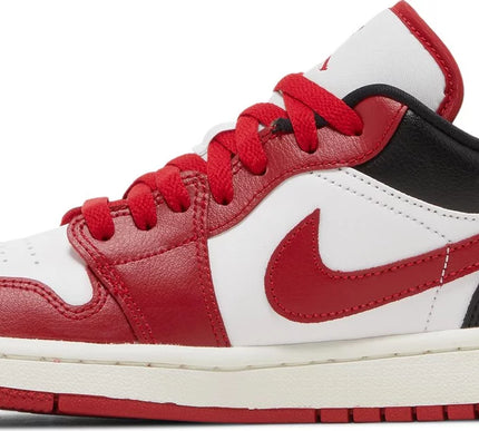 Nike Womens Air Jordan 1 Low Sneakers - 'White Gym Red'