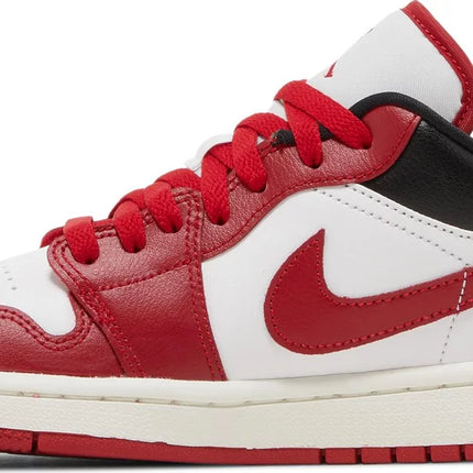 Nike Womens Air Jordan 1 Low Sneakers - 'White Gym Red'