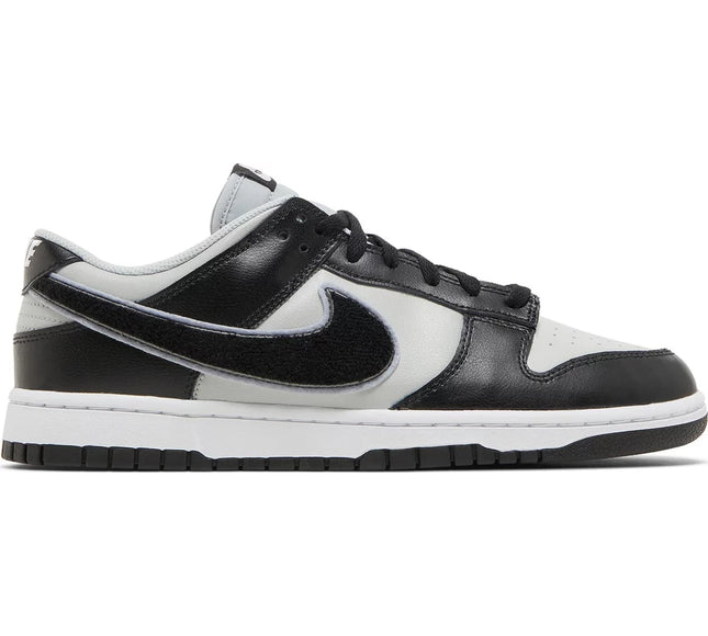 Nike Mens Dunk Low Sneakers - 'Chenille Swoosh - Grey Fog'