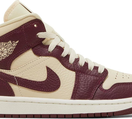 Nike Womens Air Jordan 1 Mid SE Sneakers - 'Split - Beach Cherrywood'