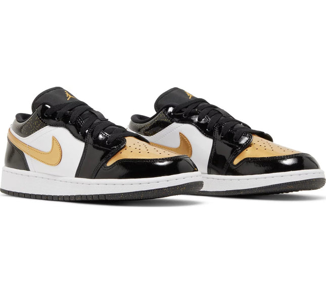 Nike Grade School Womens Air Jordan 1 Low SE Sneakers - 'Gold Toe'