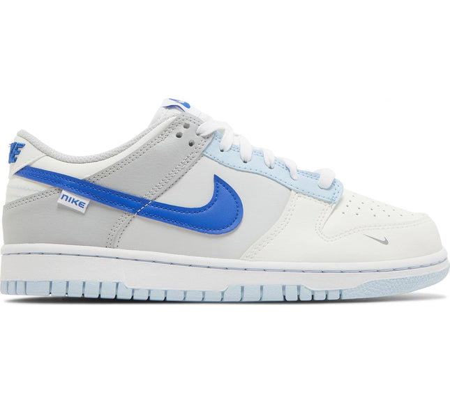 Nike Grade School Womens Dunk Low Sneakers - 'Just Stitch It - Hyper Royal'