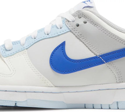 Nike Grade School Womens Dunk Low Sneakers - 'Just Stitch It - Hyper Royal'