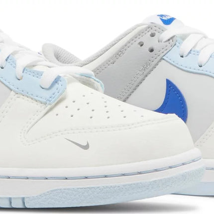 Nike Grade School Womens Dunk Low Sneakers - 'Just Stitch It - Hyper Royal'