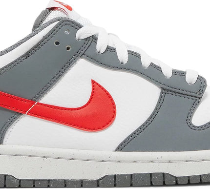 Nike Grade School Womens Dunk Low Next Nature Sneakers - 'Smoke Grey Light Crimson'