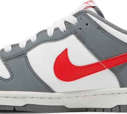 Nike Grade School Womens Dunk Low Next Nature Sneakers - 'Smoke Grey Light Crimson'