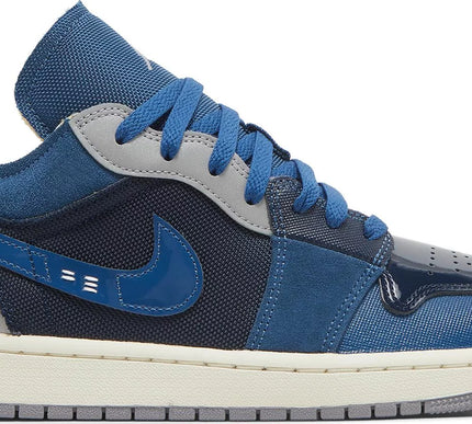 Nike Mens Air Jordan 1 Low SE Craft Sneakers - 'Inside Out - Obsidian'