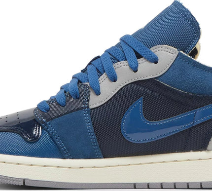 Nike Mens Air Jordan 1 Low SE Craft Sneakers - 'Inside Out - Obsidian'