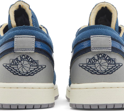 Nike Mens Air Jordan 1 Low SE Craft Sneakers - 'Inside Out - Obsidian'
