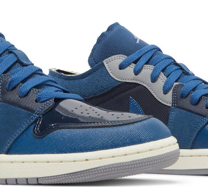 Nike Mens Air Jordan 1 Low SE Craft Sneakers - 'Inside Out - Obsidian'