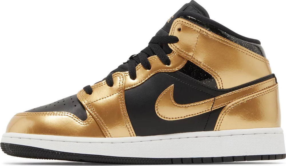 Jordan aj 1 mid se best sale black gold