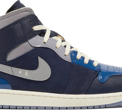 Nike Mens Air Jordan 1 Mid SE Craft Sneakers - 'Inside Out - Obsidian'