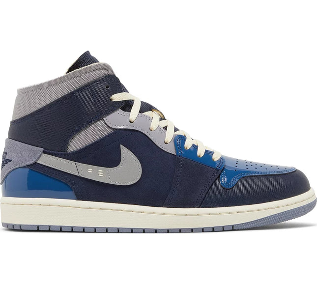 Nike Mens Air Jordan 1 Mid SE Craft Sneakers - 'Inside Out - Obsidian'