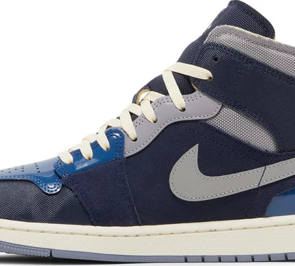 Nike Mens Air Jordan 1 Mid SE Craft Sneakers - 'Inside Out - Obsidian'