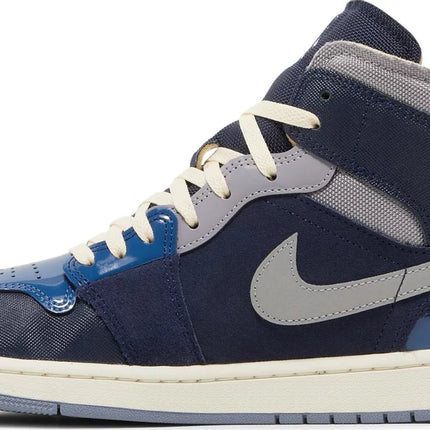 Nike Mens Air Jordan 1 Mid SE Craft Sneakers - 'Inside Out - Obsidian'