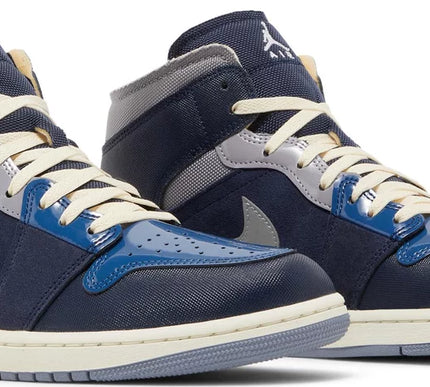 Nike Mens Air Jordan 1 Mid SE Craft Sneakers - 'Inside Out - Obsidian'