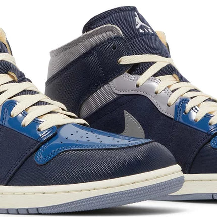 Nike Mens Air Jordan 1 Mid SE Craft Sneakers - 'Inside Out - Obsidian'