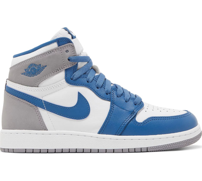 Nike Grade School Womens Air Jordan 1 Retro High OG Sneakers - 'True Blue'