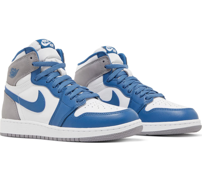 Nike Grade School Womens Air Jordan 1 Retro High OG Sneakers - 'True Blue'