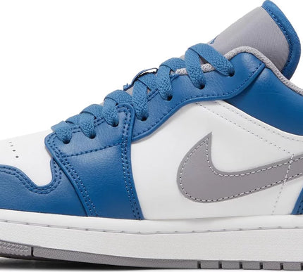 Nike Mens Air Jordan 1 Low Sneakers - 'True Blue Cement'