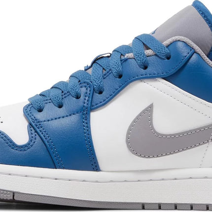 Nike Mens Air Jordan 1 Low Sneakers - 'True Blue Cement'