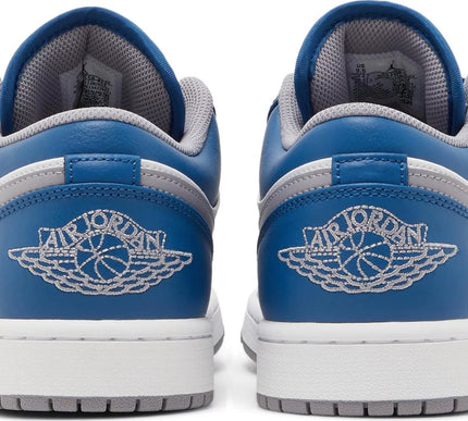 Nike Mens Air Jordan 1 Low Sneakers - 'True Blue Cement'