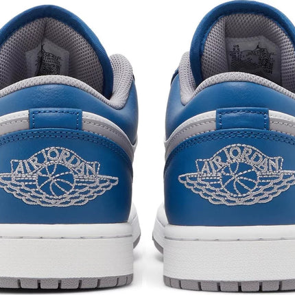 Nike Grade School Womens Air Jordan 1 Low Sneakers - 'True Blue Cement'