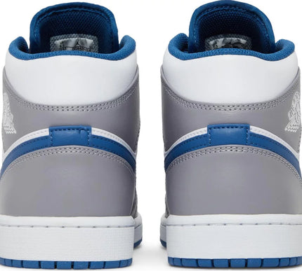 Nike Mens Air Jordan 1 Mid Sneakers - 'Cement True Blue'
