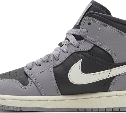 Nike Womens Air Jordan 1 Mid Sneakers - 'Cement Grey'