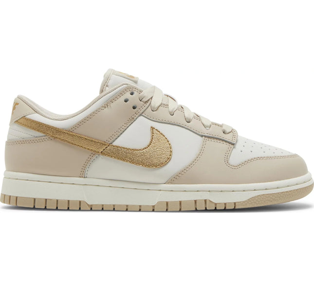 Nike Womens Dunk Low Sneakers - 'Gold Swoosh'