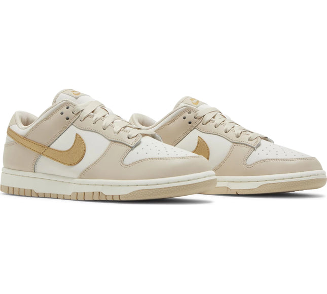 Nike Womens Dunk Low Sneakers - 'Gold Swoosh'
