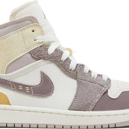 Nike Mens Air Jordan 1 Mid SE Craft Sneakers - 'Inside Out - Taupe Haze'