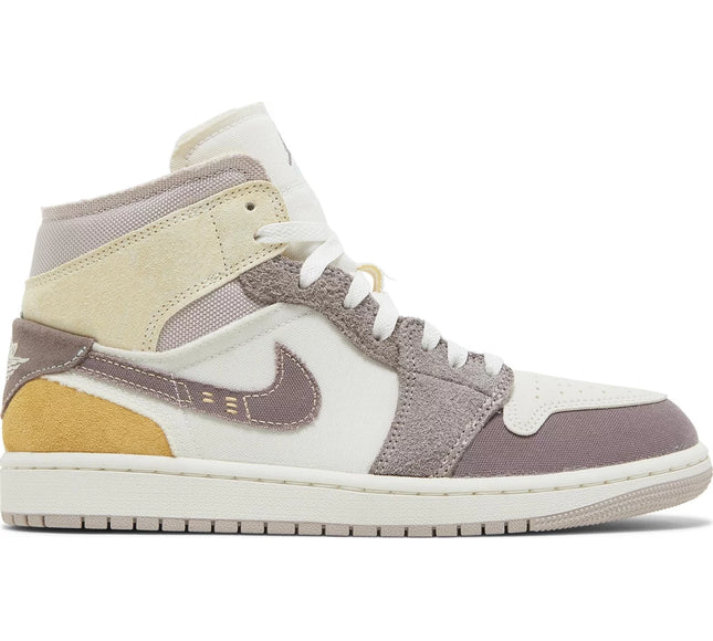 Nike Mens Air Jordan 1 Mid SE Craft Sneakers - 'Inside Out - Taupe Haze'