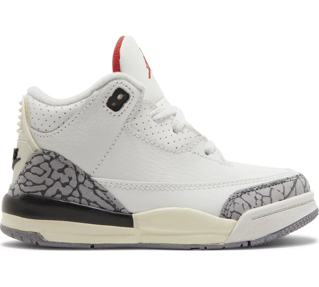 Nike Toddlers Air Jordan 3 Retro Sneakers - 'White Cement Reimagined'