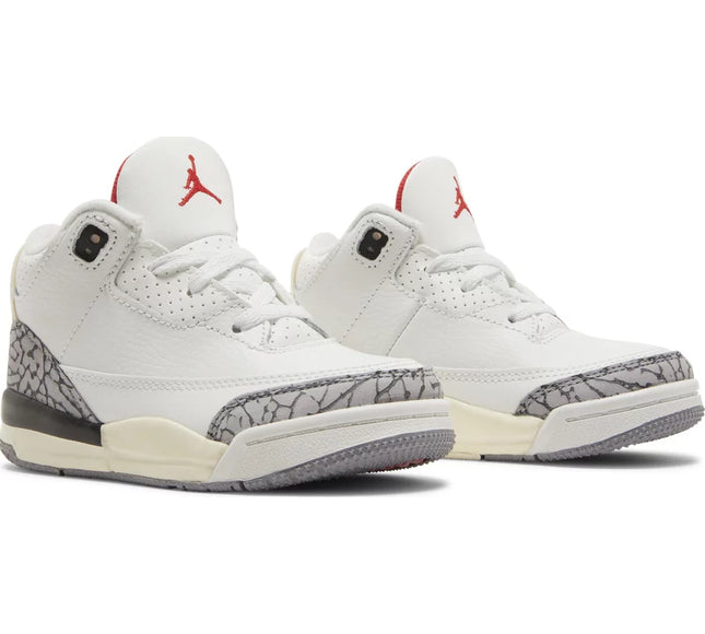 Nike Toddlers Air Jordan 3 Retro Sneakers - 'White Cement Reimagined'