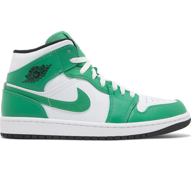 Nike Mens Air Jordan 1 Mid Sneakers - 'Lucky Green'