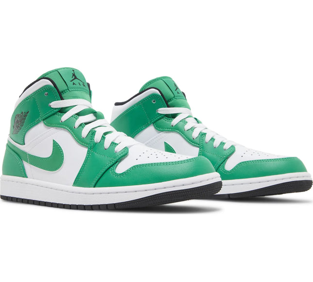 Nike Mens Air Jordan 1 Mid Sneakers - 'Lucky Green'
