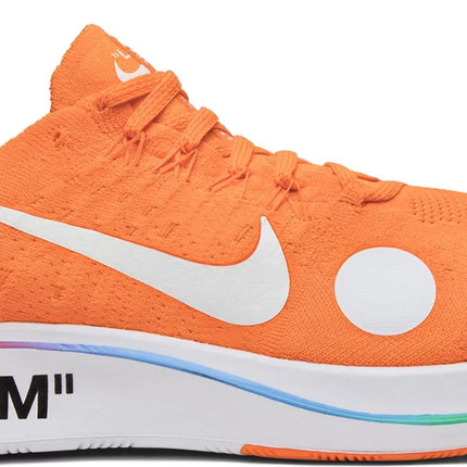 Nike Mens Off White x Zoom Fly Mercurial Flyknit Sneakers Total Ora SOLESTREET