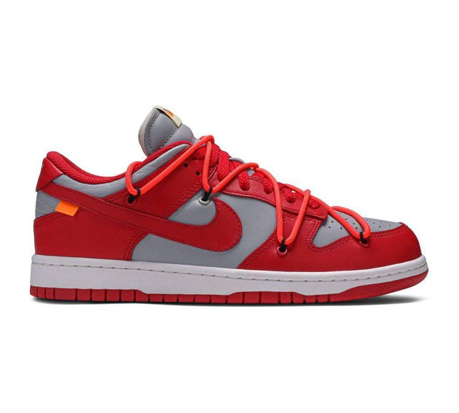 Nike Mens Off-White x Dunk Low Sneakers - 'University Red'