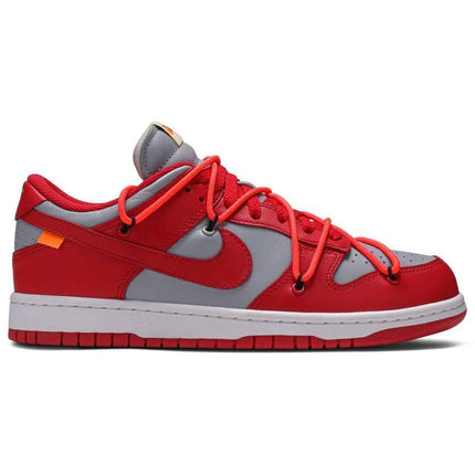 Nike Mens Off-White x Dunk Low Sneakers - 'University Red'